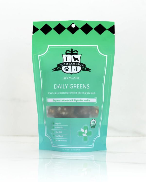 Lord Jameson Daily Greens Organic Soft & Chewy Dog Treats 6oz Online Hot Sale