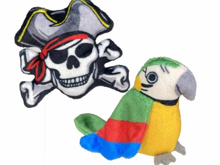 Multipet Margaritaville(R) Pirate Skull and Parrot Cat Toy 5  2pk Cheap