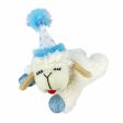 Multipet Lamb Chop w  Birthday Hat Cat Toy Fashion