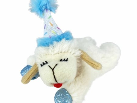 Multipet Lamb Chop w  Birthday Hat Cat Toy Fashion