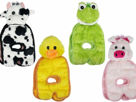 Multipet Tug O War Squeaker Mat Plush Toy Assorted Animals 14  Cheap