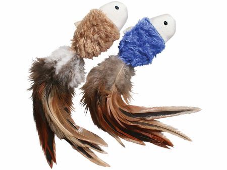 KONG(R) Naturals(R) Crinkle Fish Cat Toy 2pk Assorted For Sale