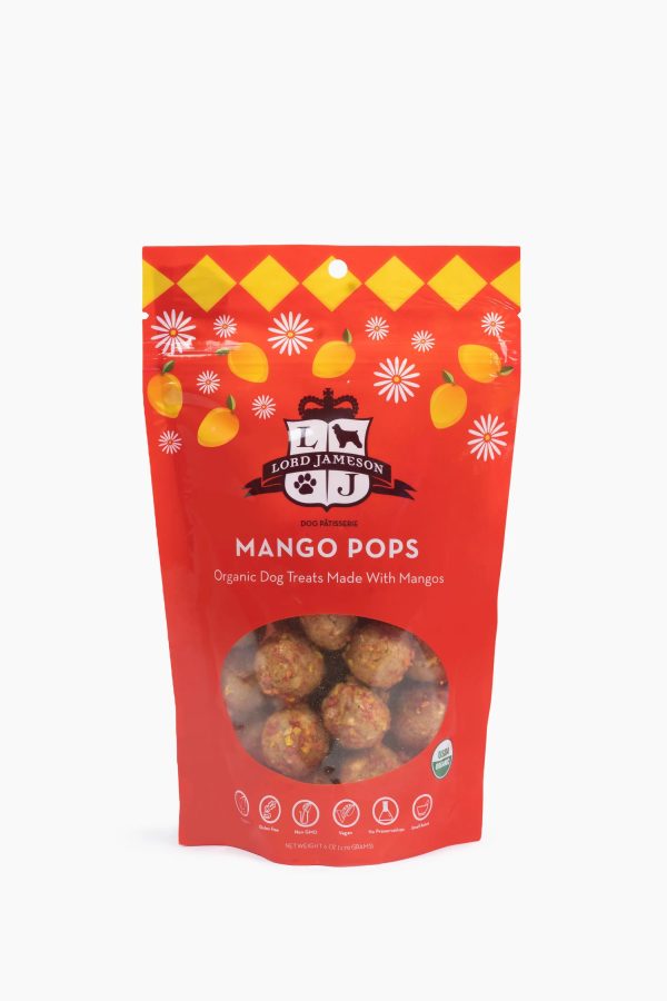 Lord Jameson Mango Pops Organic Soft & Chewy Dog Treats 6oz Supply