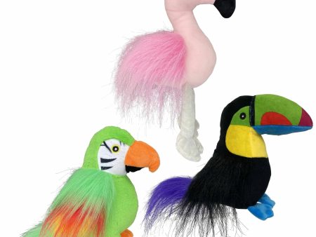 Multipet Margaritaville(R) Tropical Birds Plush Dog Toy Assorted 10.5  For Cheap