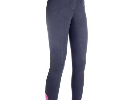 HKM Reithose Kate Kids Silikon Vollbesatz Dunkelblau Online now