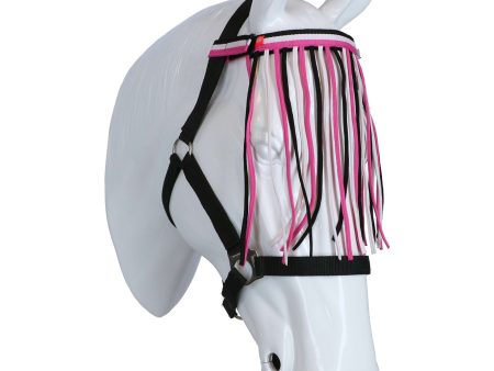 Imperial Riding Fliegenstirnband Nylon mit Klettverschluss Neon Pink For Sale