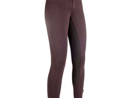 HKM Reithose Basic Belmtex Grip 3 4 Besatz Dunkelbraun Sale