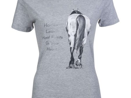 HKM Shirt Horses leave Hoofprints Kurze Ärmel Grau Online Sale