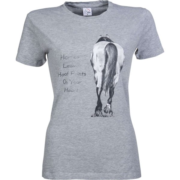 HKM Shirt Horses leave Hoofprints Kurze Ärmel Grau Online Sale