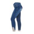 HKM Reithose Pasadena Summer Denim Silikon vollbesatz Jeans Blau on Sale