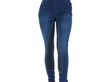 HKM Reithose Summer Denim 3 4 Alos Jeans Blau For Cheap