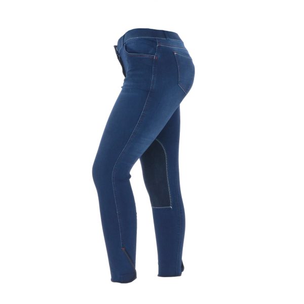 HKM Reithose Summer Denim Alos Kniebesatz Jeans Blau Online Sale