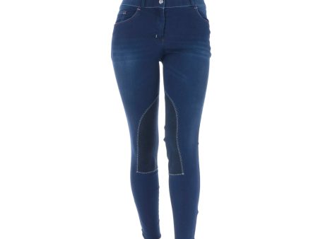 HKM Reithose Summer Denim Alos Kniebesatz Jeans Blau Online Sale