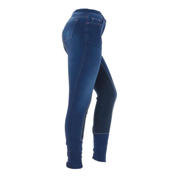 HKM Reithose Summer Denim 3 4 Alos Jeans Blau For Cheap