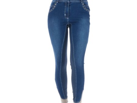 HKM Reithose Pasadena Summer Denim Silikon vollbesatz Jeans Blau on Sale