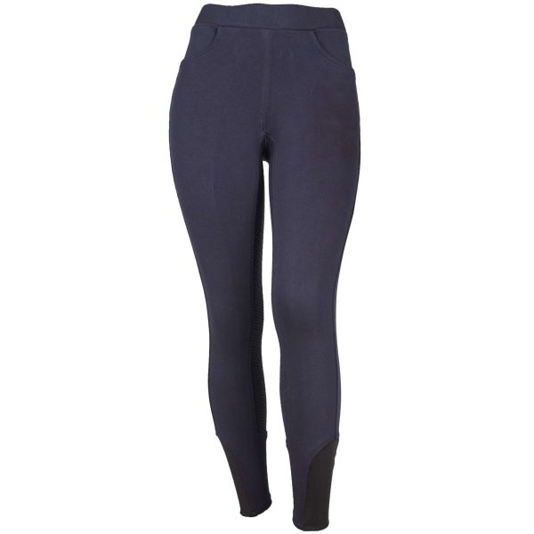 HKM Reitleggings Yvi Silikon Vollbesatz Dunkel blau For Discount