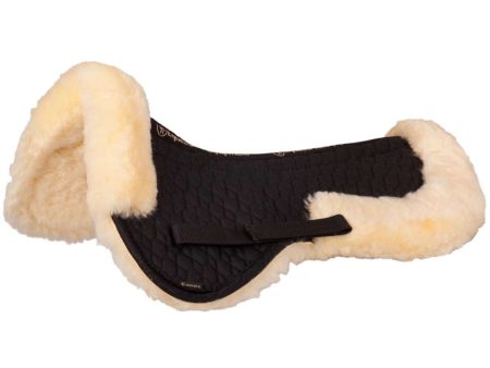 BR Sattelunterleger Wirbelsäulenaussparung Sheepskin Schwarz Naturell Online Hot Sale