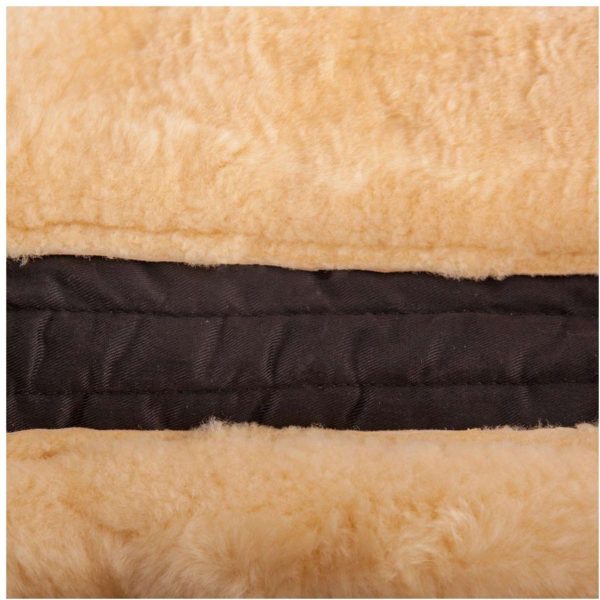 BR Sattelunterlage mit herrausnehmbarem Kissen Sheepskin Schwarz Naturell Supply