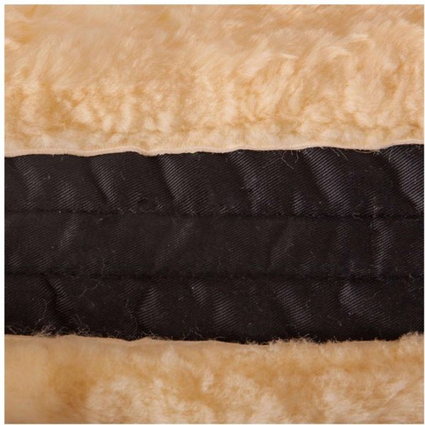 BR Sattelunterleger Wirbelsäulenaussparung Sheepskin Schwarz Naturell Online Hot Sale