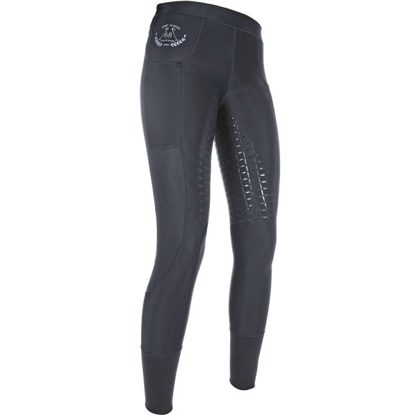 HKM Reitleggings Mesh Silikon Besatz Schwarz Cheap