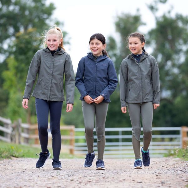 Aubrion by Shires Regenjacke Cloudburst Young Rider Navy For Cheap