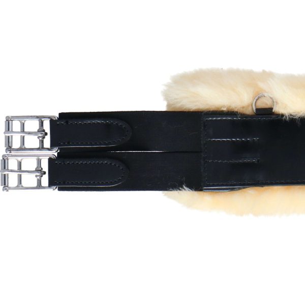 BR Sattelgurt Harlow Sheepskin Schwarz Naturell For Discount