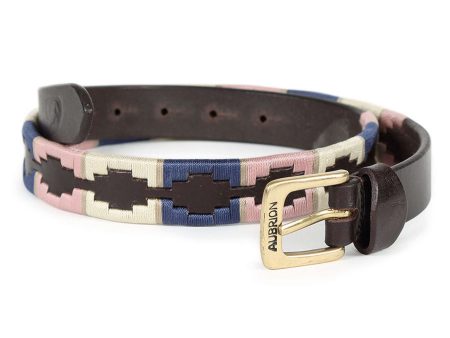 Aubrion by Shires by Shires Gürtel Polo Blau Rosa Natur on Sale